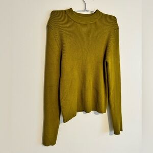 NEW olive ribbon sweater